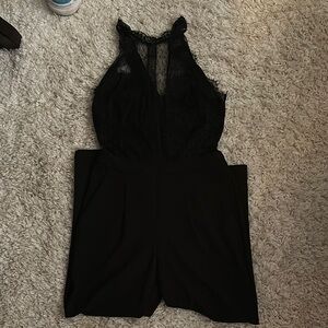 Express Black Lace Jumpsuit
